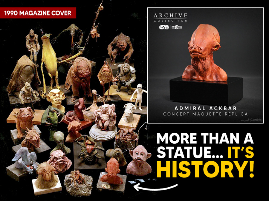 Admiral Ackbar statue bust by Regal Robot
