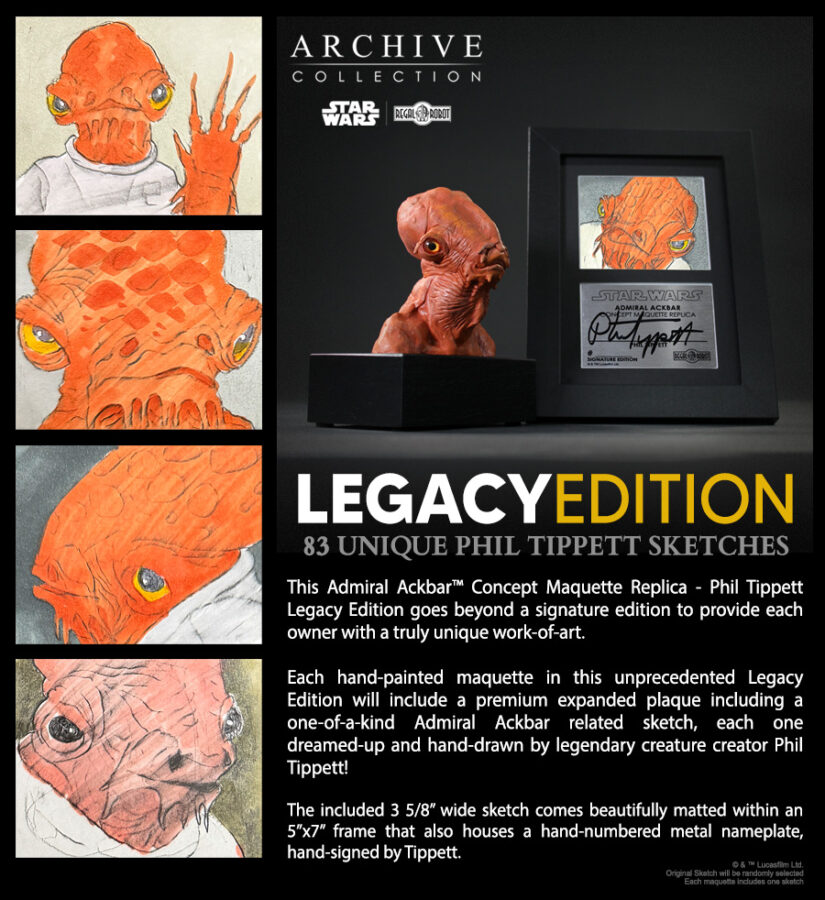Admiral Ackbar statue bust by Regal Robot