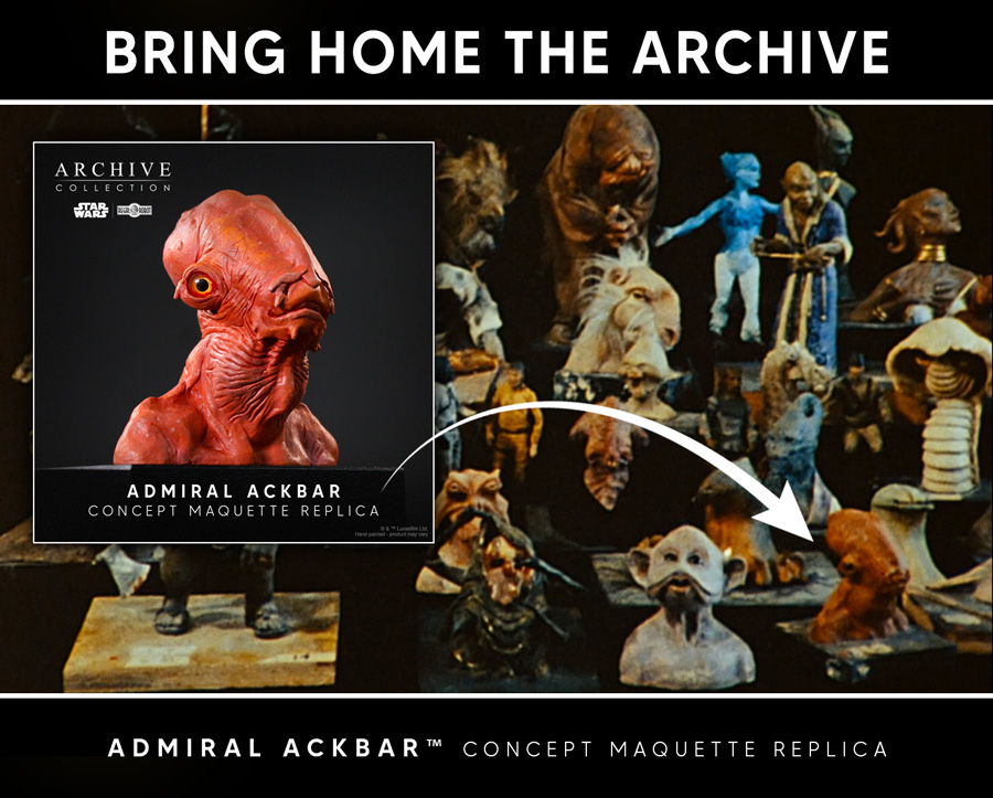 Admiral Ackbar statue bust by Regal Robot