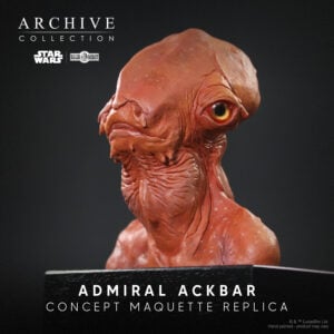 Phil Tippett Admiral Ackbar art and statue from Star Wars Return of the Jedi