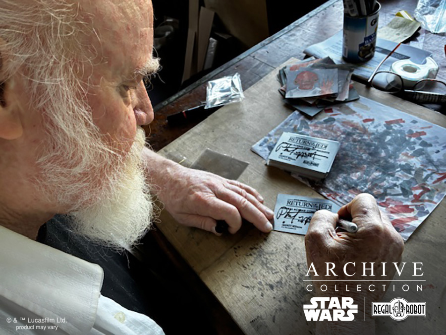 Phil Tippett Admiral Ackbar art and statue from Star Wars Return of the Jedi