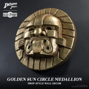 Indiana Jones prop Golden Sun Circle Medallion from the Chachapoyan Temple