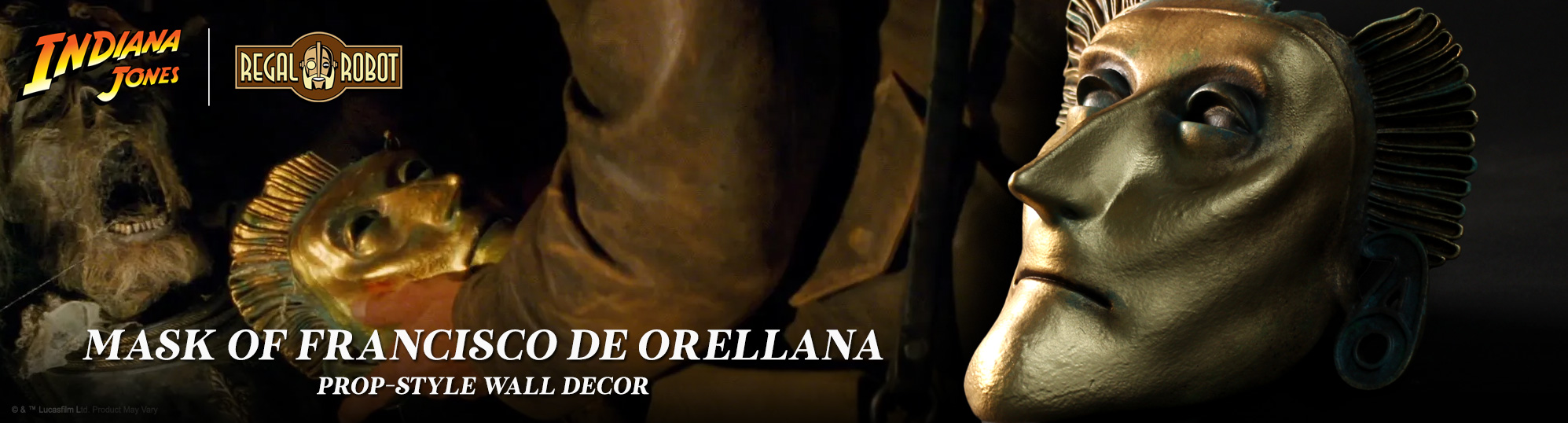 Prop mask of Francisco de Orellana from Indiana Jones IV