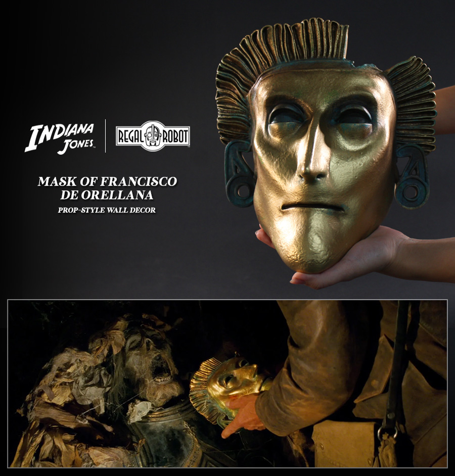 Prop mask of Francisco de Orellana from Indiana Jones IV