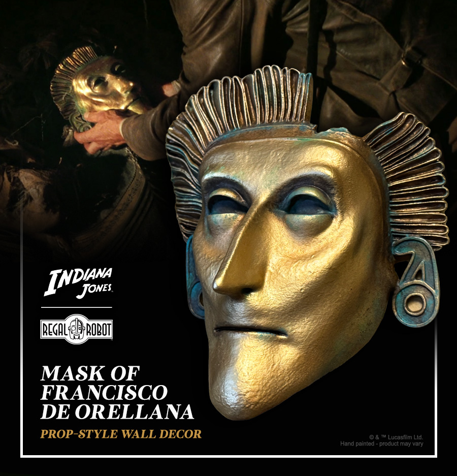 Prop mask of Francisco de Orellana from Indiana Jones IV